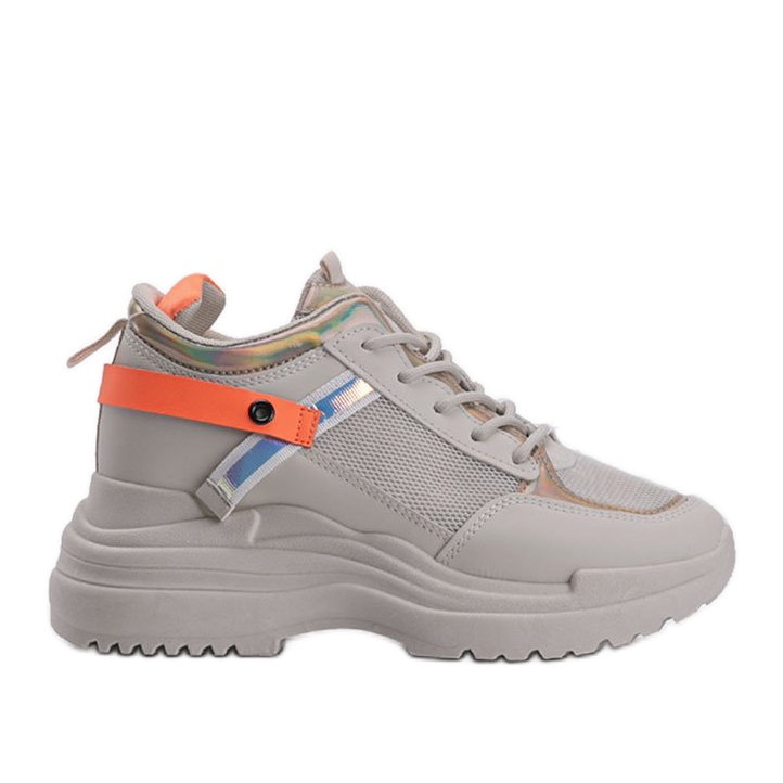 Beige Sneaker mit dicker Johan-Sohle