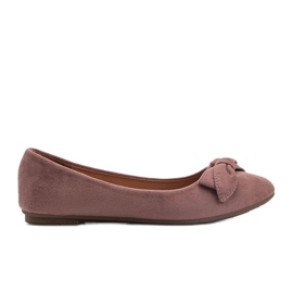 Ellies rosa Wildlederballerinas