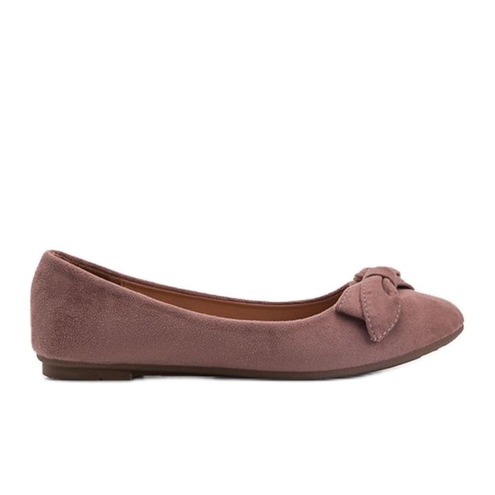 Ellies rosa Wildlederballerinas