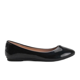 Schwarz lackierte India Ballerinas