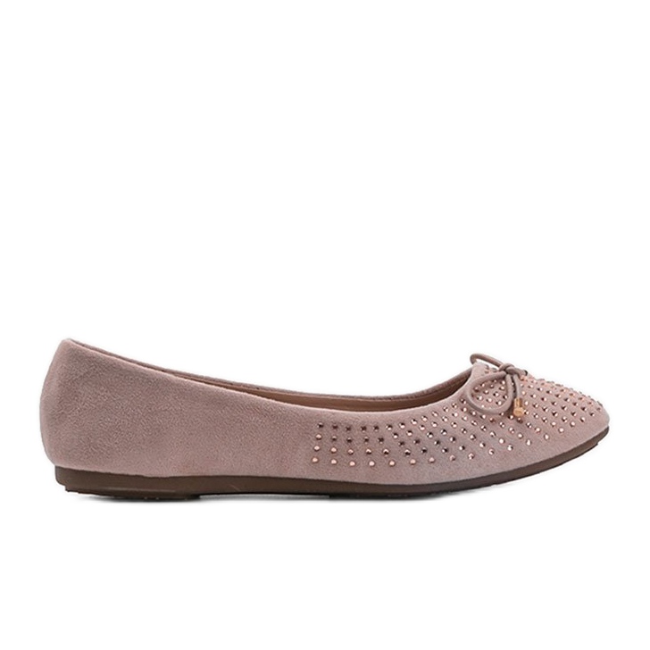 Rosa Wildleder Ballerinas mit Larissa Zirkonia