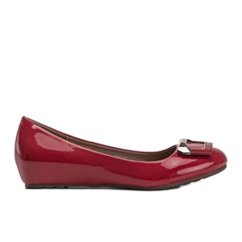 Rot lackierte Lillie Ballerinas