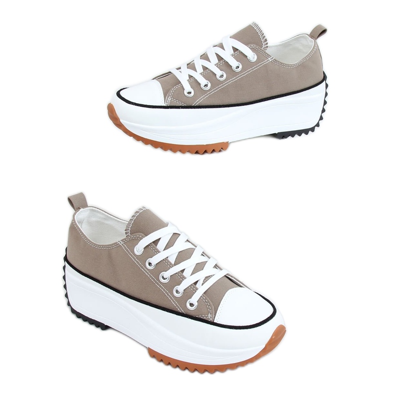 Sneakers Designersohle in Khaki VL137P Grün