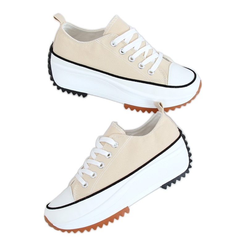 Designer Sneaker beige VL137P Beige Sohle