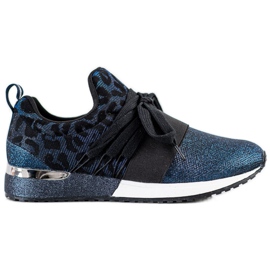 Kylie Slip-On Sneakers mit Leoparden-Print blau