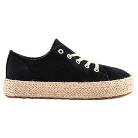 Kylie Stylische Espadrilles schwarz