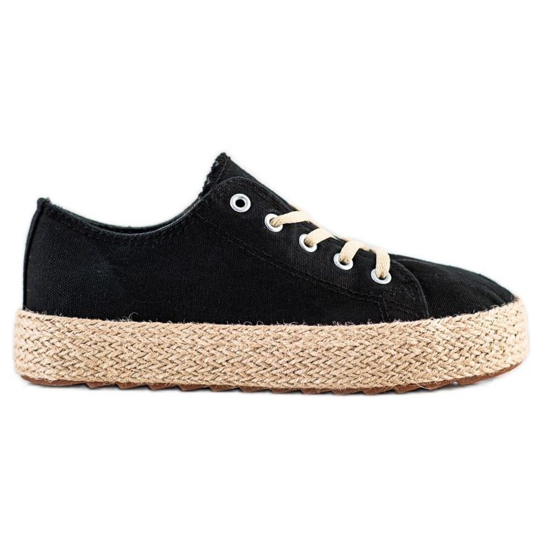 Kylie Stylische Espadrilles schwarz