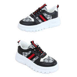 Design schwarze Sportschuhe 205081 Black mehrfarbig