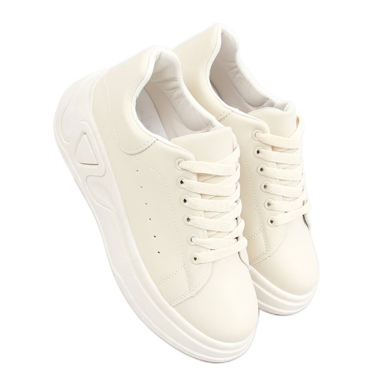 Schuhe mit hohen Sohlen LA158 Beige