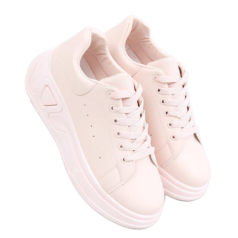 Schuhe mit hohen Sohlen rosa LA158 Rosa