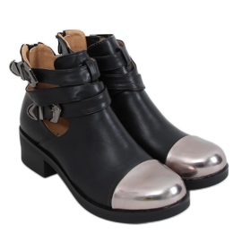 Schwarz 9100 Schwarz geschnittene Stiefel