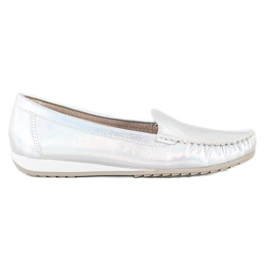Goodin Glänzende stylische Loafer silber-
