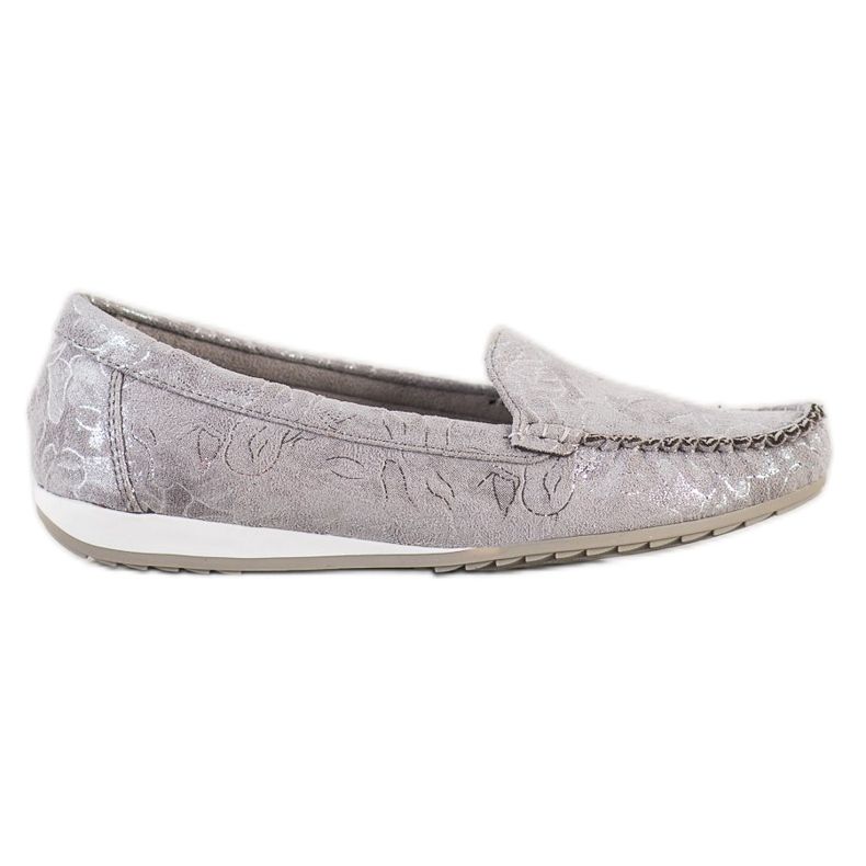 Goodin Glänzende stylische Loafer grau