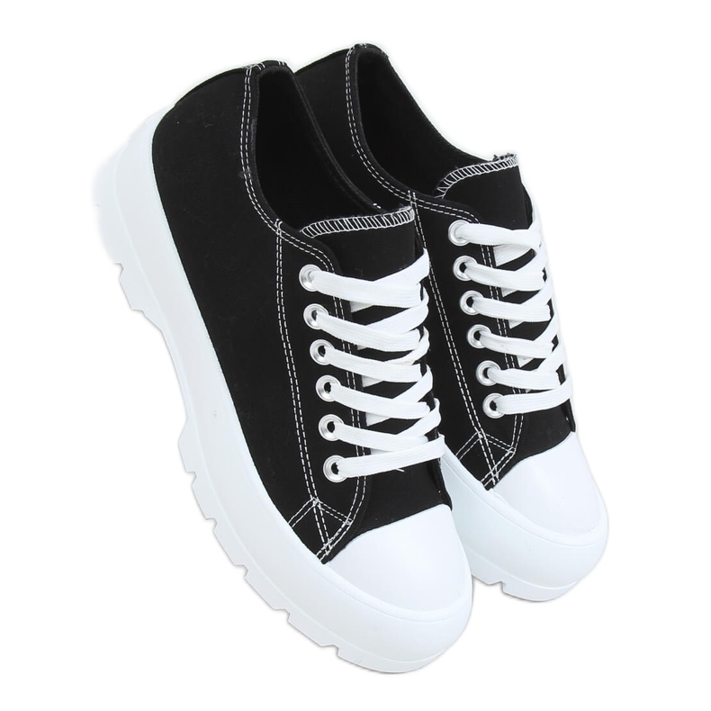 Schwarze Damen Sneaker LA138 Schwarz