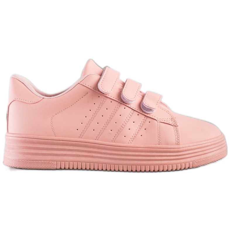 SHELOVET Modische Sneakers mit Klettverschluss rosa