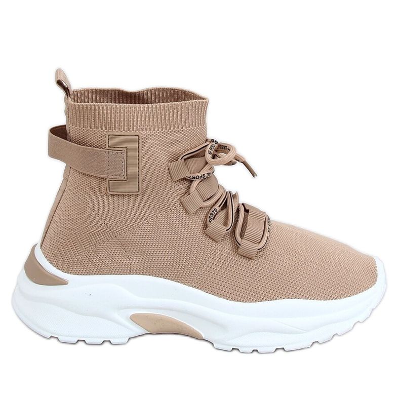 Beige High-Söckchen Sportschuhe B0-676 Beige