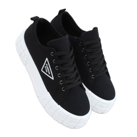 Schwarze Damen Sneaker LA134 Schwarz