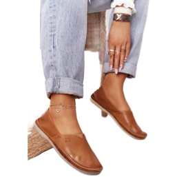 Damen Lederballerinas Maciejka Rot 01930-52 braun