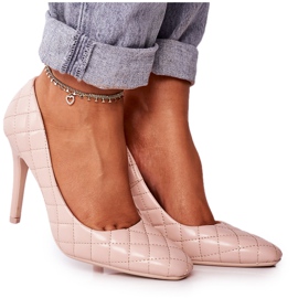 PS1 Elegante beige gesteppte Absätze Rosanna