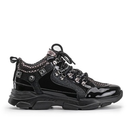 Schwarze Giovanna Keilsneaker