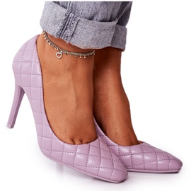 PS1 Elegante violett gesteppte Stilettos Rosanna lila