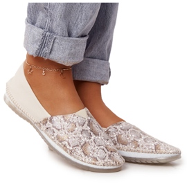 Damen Leder Maciejka Ballerinas Beige-Gold 01930-81 golden