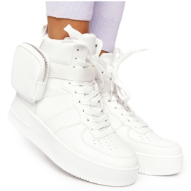 Damen Sportschuhe Auf Einem Plateau Mit Niere In Weiß Alexis