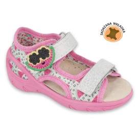 Befado Kinderschuhe PU 065P148 rosa grau mehrfarbig
