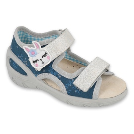 Befado Kinderschuhe PU 065P154 marineblau blau grau mehrfarbig