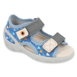 Befado Kinderschuhe PU 065P158 blau grau