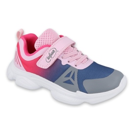 Befado Jugendschuhe 516Q054 marineblau rosa grau mehrfarbig