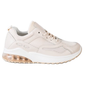 SHELOVET Beige Sneakers mit Mesh