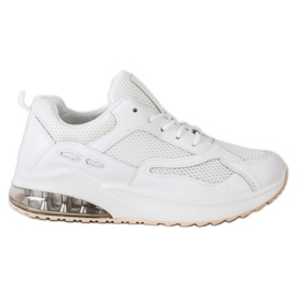 SHELOVET Weiße Turnschuhe mit Mesh