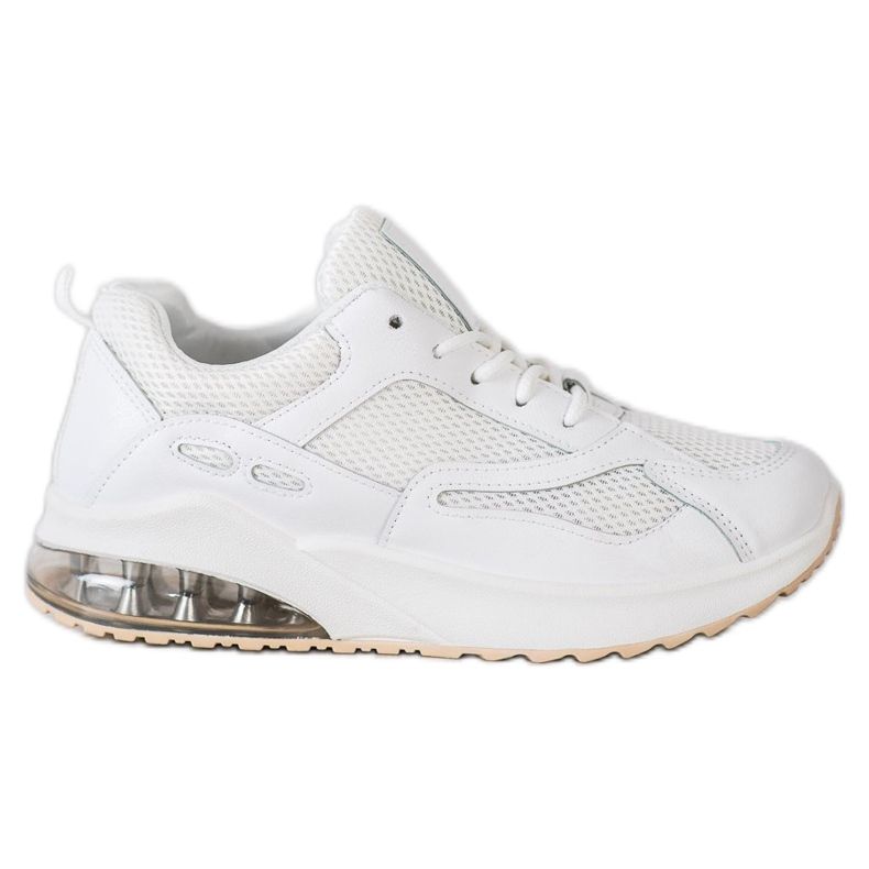 SHELOVET Weiße Turnschuhe mit Mesh