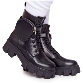 PS1 Schwarze Arbeiterstiefel auf Plattform Black Saturday