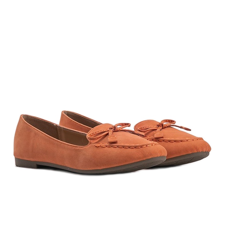 Orange Wildleder Ballerinas von Amara