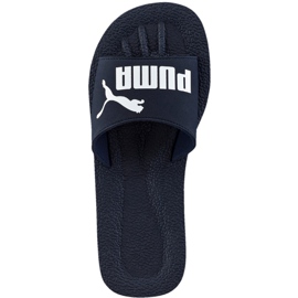 Puma Purecat Hausschuhe marine weiß 360262 02 navy blau