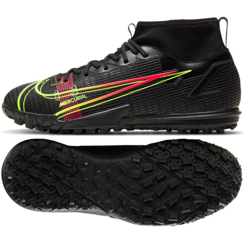Nike Mercurial Superfly 8 Academy Tf Jr CV0789 090 Fußballschuh mehrfarbig schwarz