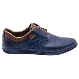 Polbut Freizeitschuhe Herren 402 marineblau mit braun