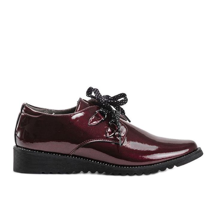 Kastanienbraune Keilschuhe Jeanette rot