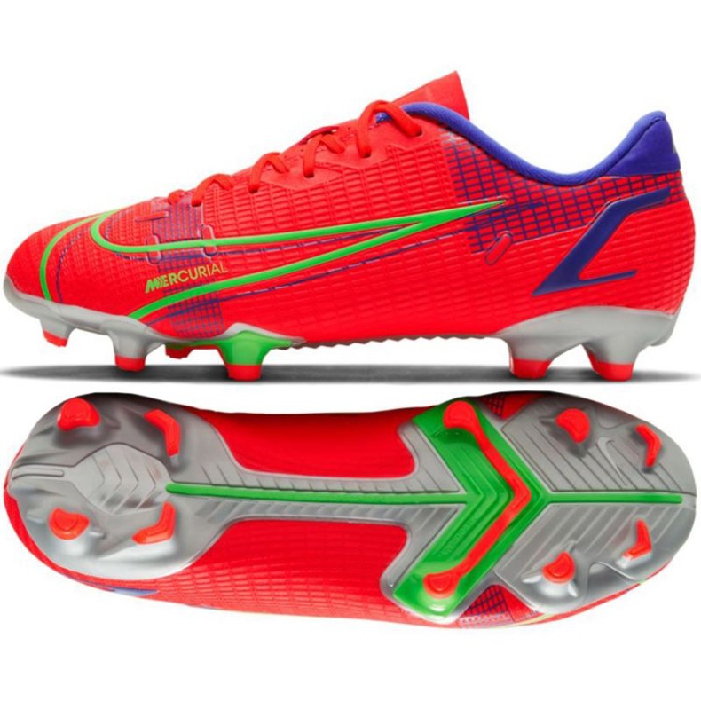 Nike Vapor 14 Academy FG / MG Jr CV0811 600 Fußballschuh rot orangen und rottöne