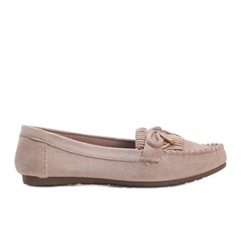 Kira Beige Loafer aus Öko-Wildleder