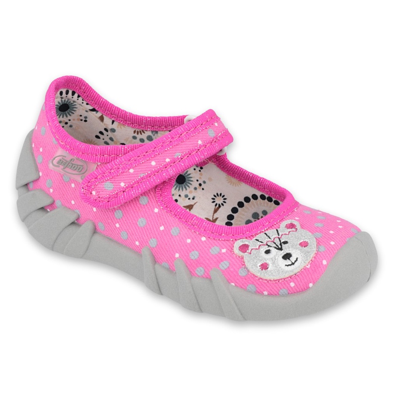 Befado Kinderschuhe 109P209 rosa grau