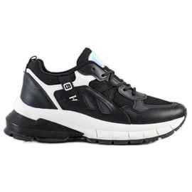 SHELOVET Sneakers auf der Plattform mit Mesh schwarz