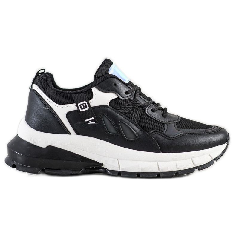 SHELOVET Sneakers auf der Plattform mit Mesh schwarz