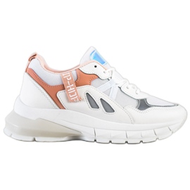 SHELOVET Sneakers auf der Plattform mit Mesh weiß