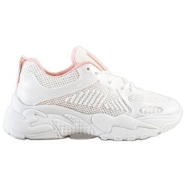 SHELOVET Frühlings-weiße Turnschuhe rosa