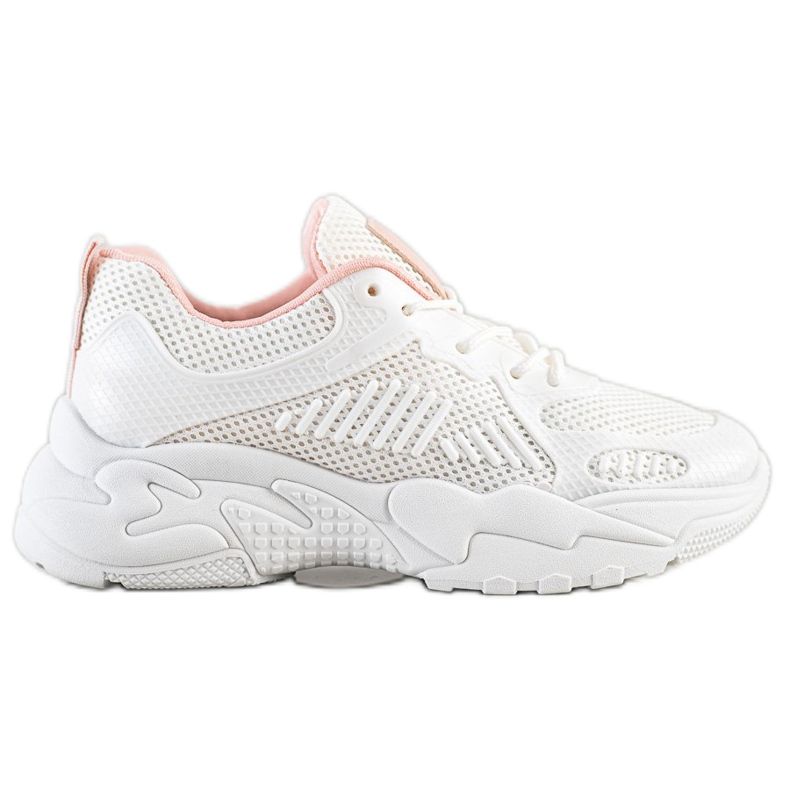 SHELOVET Frühlings-weiße Turnschuhe rosa