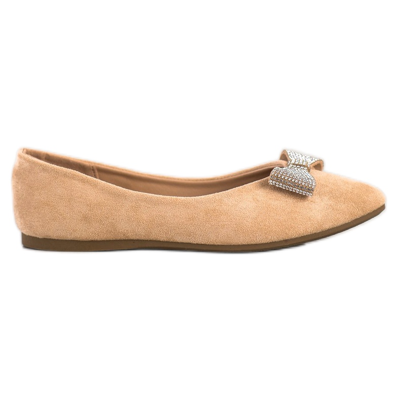 Ballerinas mit dekorativer VINCEZA-Schleife beige