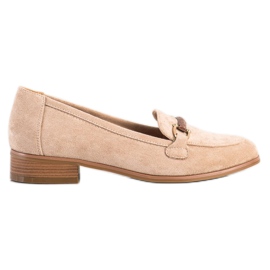 VINCEZA Loafer mit niedrigem Absatz beige